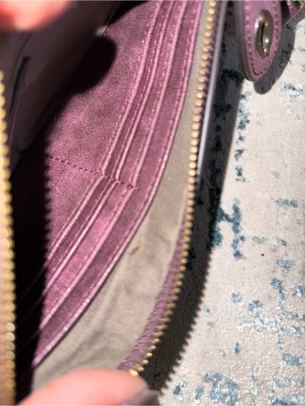 JoJo Maman Bebe Leather Crossbody in Burgundy - Picture 7 of 7